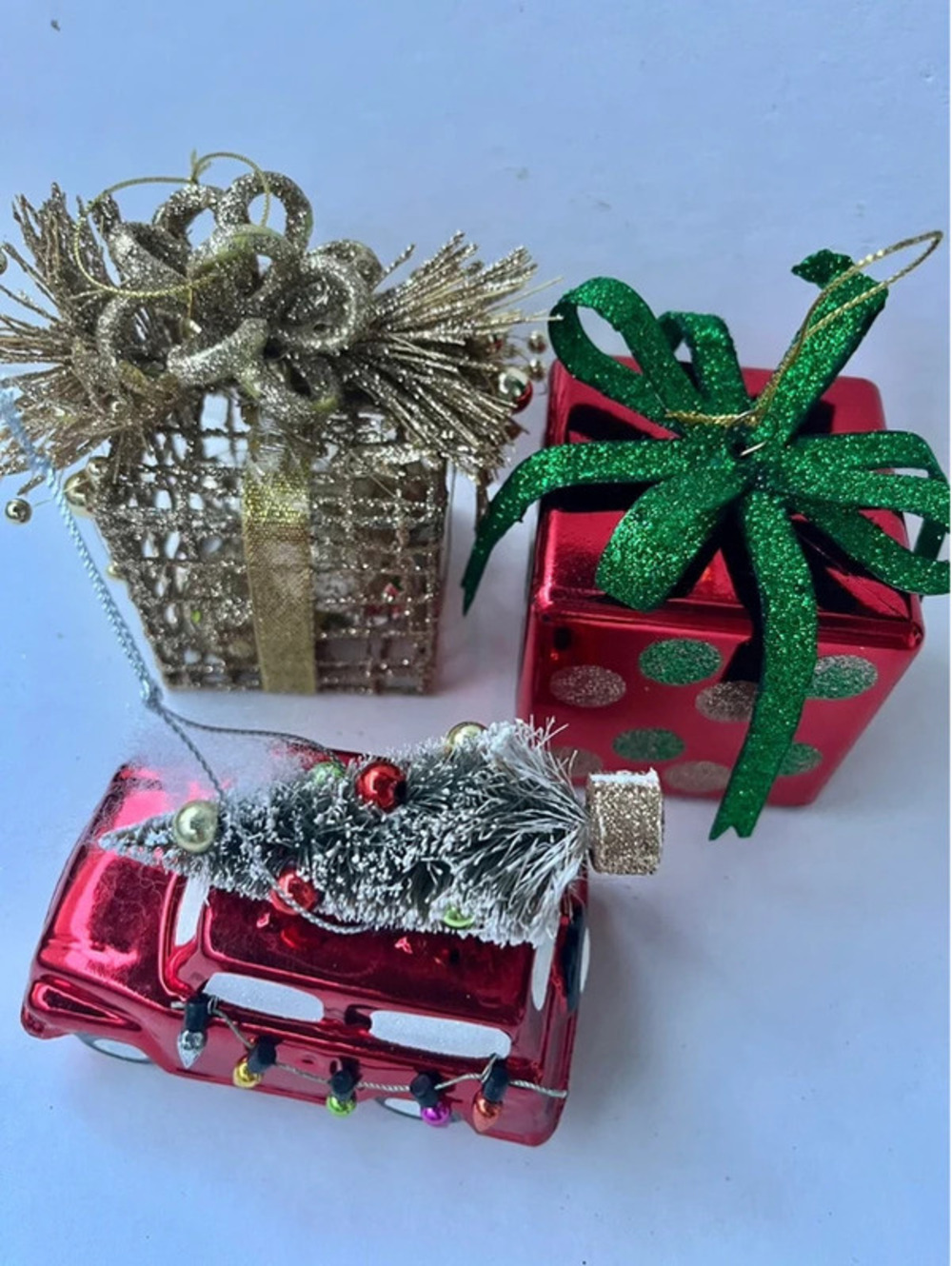 Pack of 3 Christmas presents tree ornaments